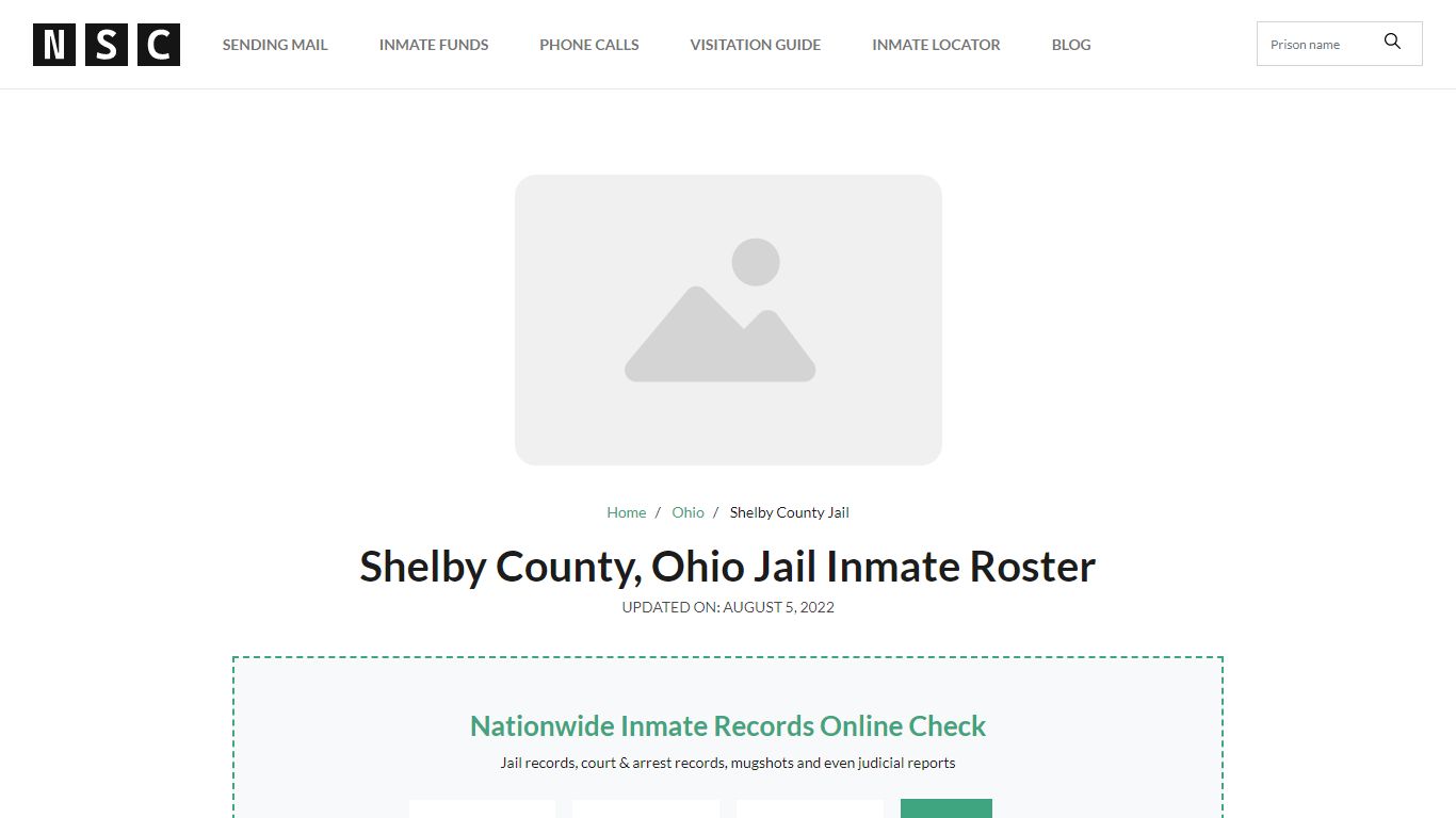 Shelby County, Ohio Jail Inmate Roster